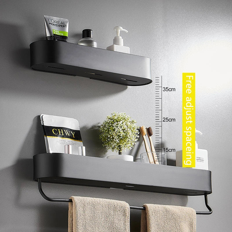 Simple Black Bathroom Shelf Shower Basket