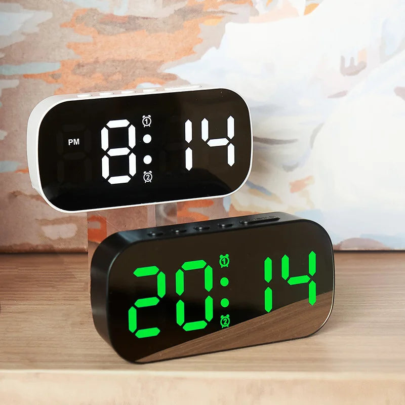 Simple Digital Alarm Clock Function Temperature Calendar LED Display