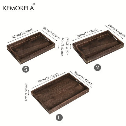 Wooden Rectangular Hotel Dinner Tray