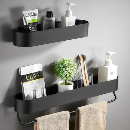 Simple Black Bathroom Shelf Shower Basket