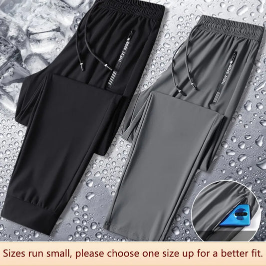 Men's Thin Silk Pants Loose Style