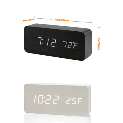 Simple Wooden Digital Clock Only Clock