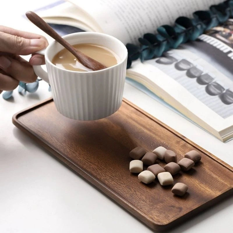 Natural Wooden Tray Serving Table Tray Table Plate