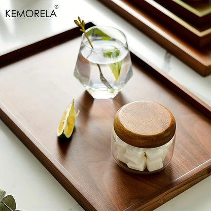 1PCS Japanese Style Retro Woode Storage Trays