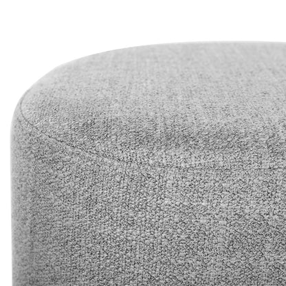 Artiss Square Foot Stool Faux Linen Fabric Ottoman Foot Rest Padded Seat Grey-3