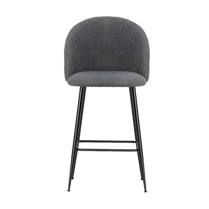 Set of 2 Fenille Bar Stools - Charcoal-3